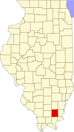 State map highlighting Saline County
