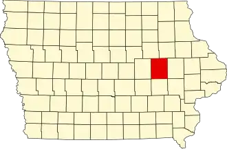 State map highlighting Benton County