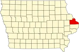 State map highlighting Jackson County
