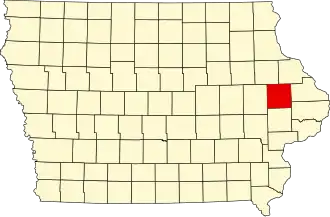State map highlighting Jones County