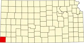 State map highlighting Morton County