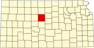 State map highlighting Russell County