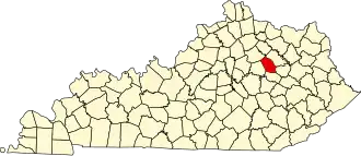 State map highlighting Montgomery County