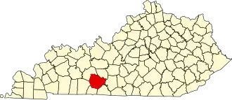 State map highlighting Warren County