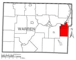 Former location of Kinzua Township in modern-day Warren County