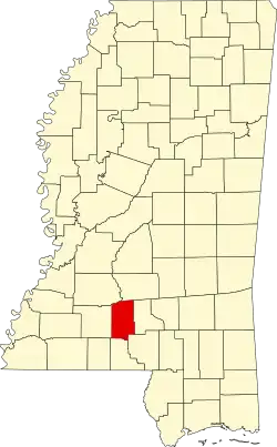 State map highlighting Lawrence County