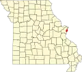 A state map highlighting Saint Louis City in the eastern part of the state.