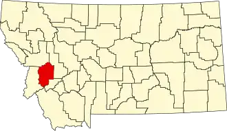 State map highlighting Granite County