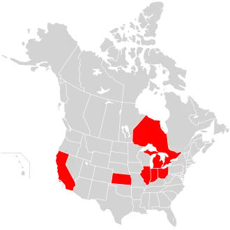 The states in which the Bulgarian Diocese has jurisdiction.
