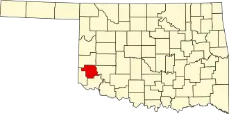 State map highlighting Greer County