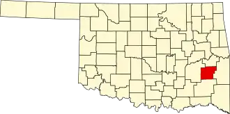 State map highlighting Latimer County
