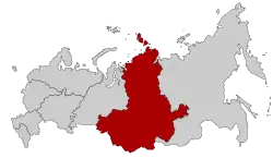 Location of the Siberian Federal District