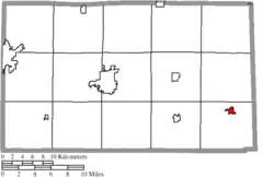 Location of Attica in Seneca County