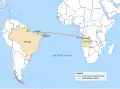 Route of the South Atlantic Cable System