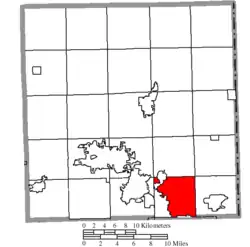 Location of Liberty Township in Trumbull County