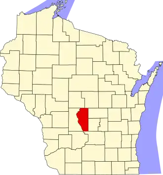 State map highlighting Adams County
