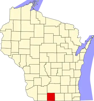 State map highlighting Green County