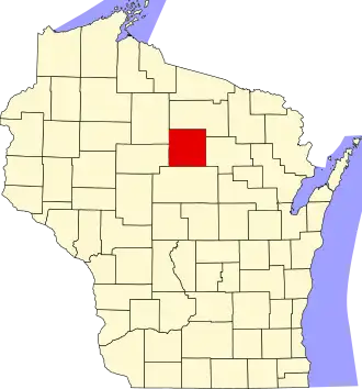 State map highlighting Lincoln County