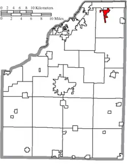 Location of Walbridge in Wood County