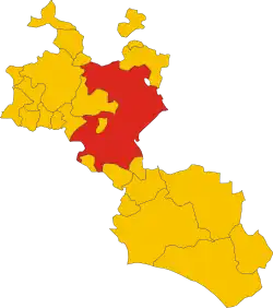 Caltanissetta within its province