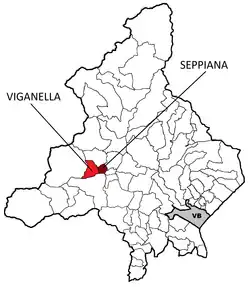 The former comunes of Seppiana and Viganella, now merged to form Borgomezzavalle.