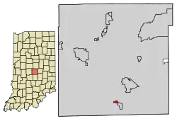 Location in Marion County, Indiana