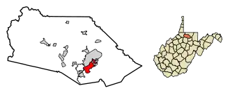 Location of Pleasant Valley in Marion County, West Virginia.