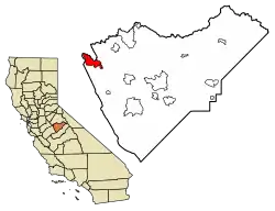 Location in Mariposa County, California