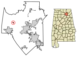 Location in Marshall County, Alabama