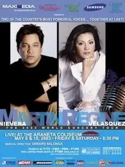 A poster of Nievera and Velasquez in 2003