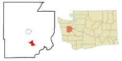 Location of Shelton, Washington