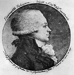 Maximilien Robespierre, physiognotrace by Chrétien, the inventor.[498] By adjusting the needles of a pantograph he achieved a reduction ratio. This device was connected to an engraving needle. Thus it enabled the production of multiple portrait copies.[499]