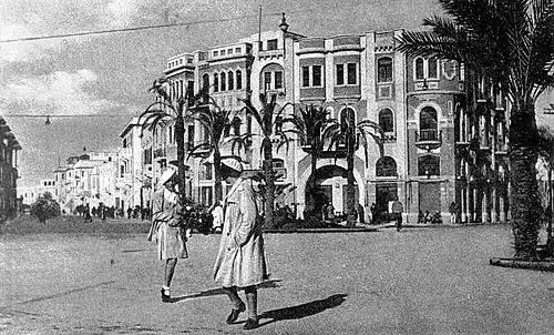 Women in Piazza Cagni in Benghazi, Italian Libya, 1938