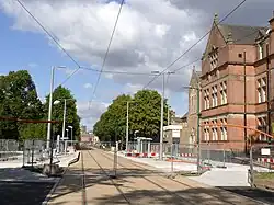 The stop under construction in 2014