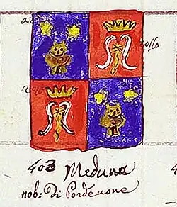 Meduna Coat of Arms, Armoriale Joppi 207 (n. 403)