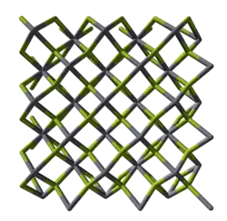 Crystal structure of mercury(II) fluoride.