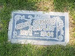 Grave site of Orley Seymour Stapley, Block #476.