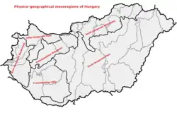 Physico-geographical mesoregions of Hungary