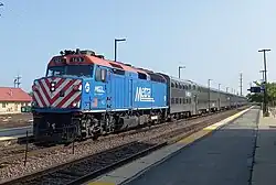 Metra train in Waukegan, IL