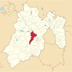 Location of Toluca in the State of Mexico