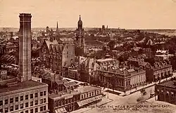 Corner of Jefferson and Mason St in 1910. The gallery building stands in the foreground.
