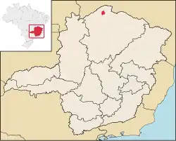 Location in the state of Minas Gerais