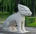 A qilin at the Ming tombs in the dragon, fish, and ox style (Ming dynasty, c. 15th-17th century)