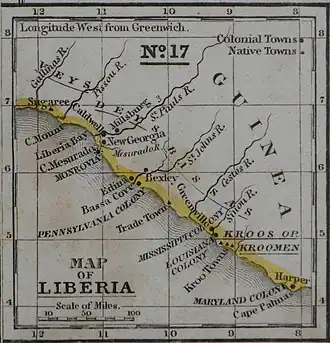 The Colony of Liberia in 1839