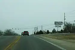 Intersection of Highway 21 and 110