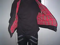 Royal Stewart again, as a mod/ska-punk jacket lining, 2007