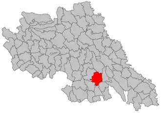 Location in Iași County