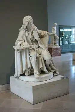 Jean-Jacques Caffieri, Portrait of Jean-Baptiste Poquelin, better known as Molière (1622-1673). Marble, exhibited at the Salon of 1787. Department of Sculptures, Richelieu wing, ground floor, room 29, The Louvre, Paris