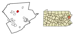 Location of Mount Pocono in Monroe County, Pennsylvania