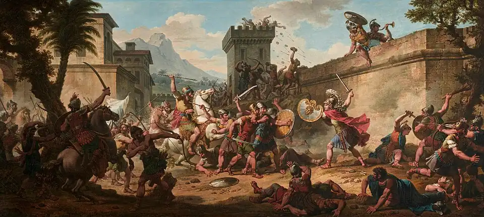 Alexander the Great Attacking the Oxydrakai by Nicolas-André Monsiau